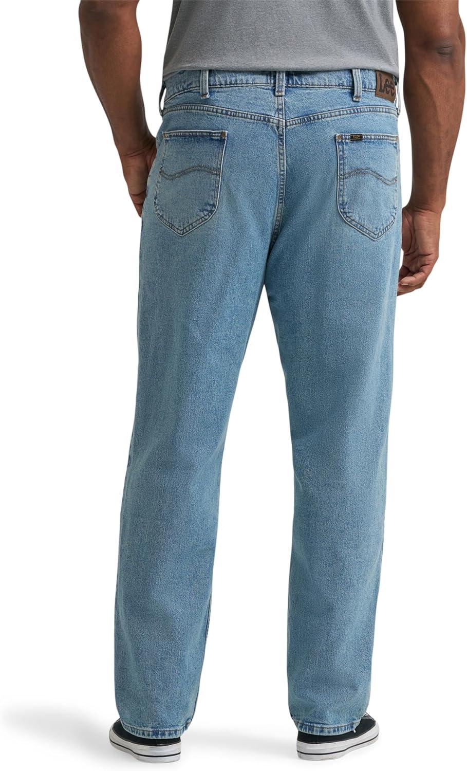 imageLee Mens Big amp Tall Legendary Relaxed Straight JeanIcey Blue