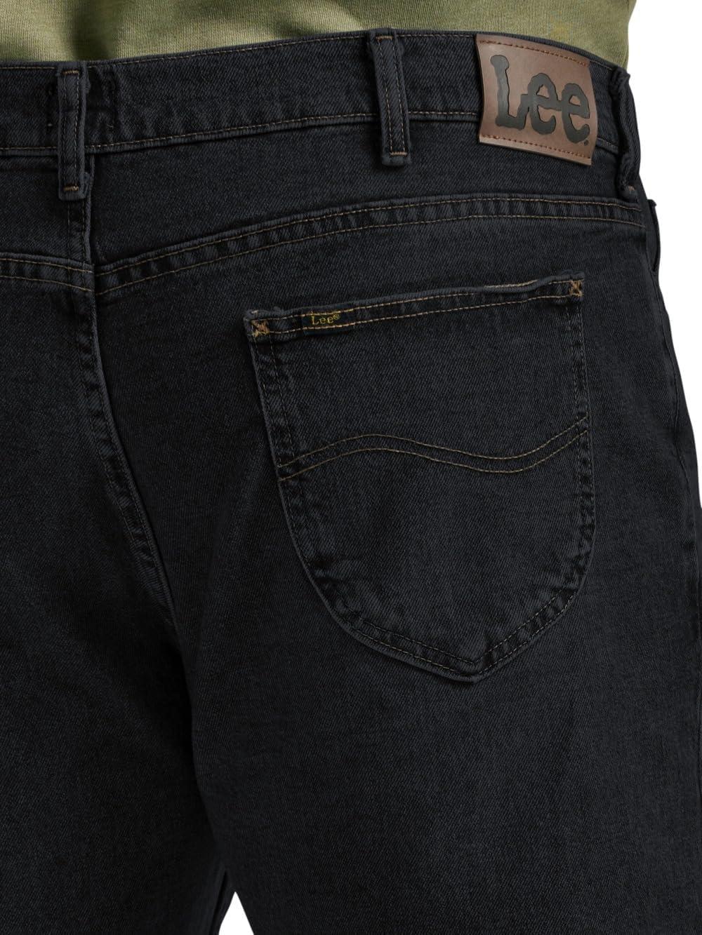 imageLee Mens Big amp Tall Legendary Relaxed Straight JeanOverdye Black
