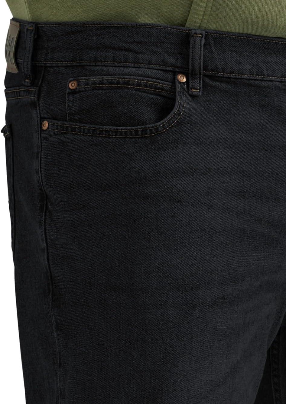 imageLee Mens Big amp Tall Legendary Relaxed Straight JeanOverdye Black