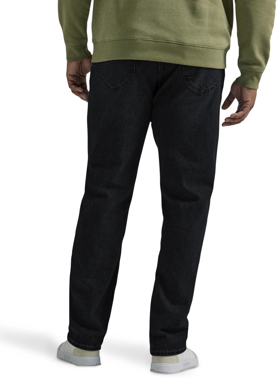 imageLee Mens Big amp Tall Legendary Relaxed Straight JeanOverdye Black