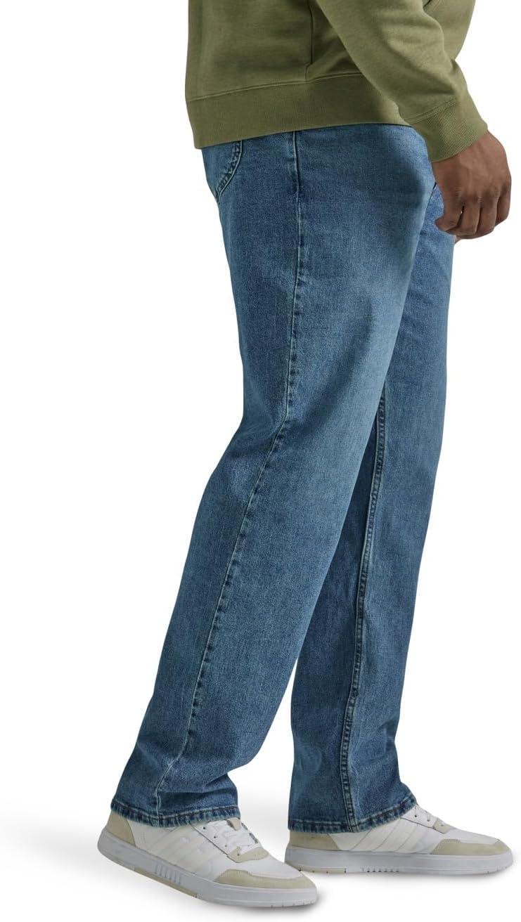 imageLee Mens Big amp Tall Legendary Relaxed Straight JeanTrue Blue