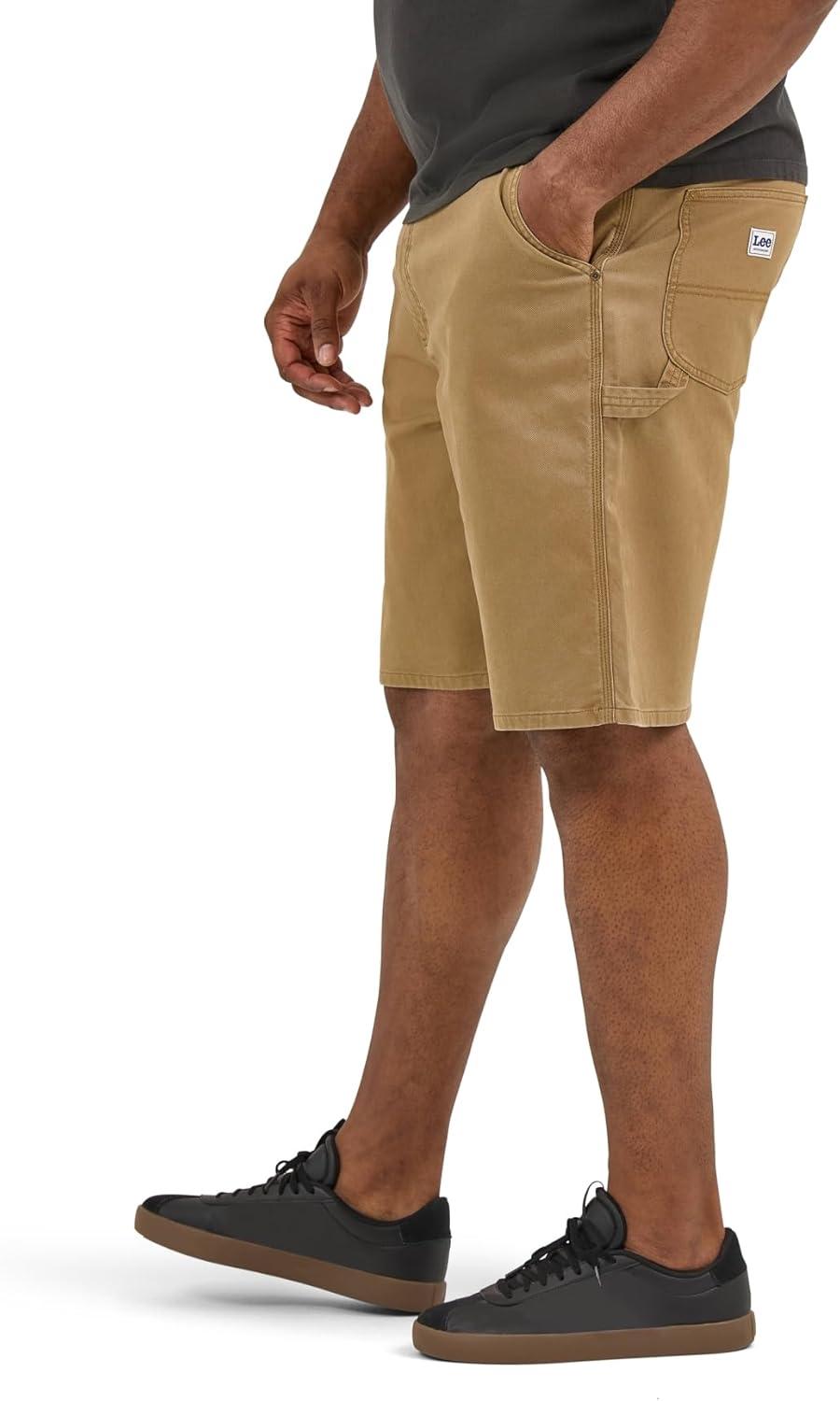imageLee Mens Big amp Tall Legendary Workwear Carpenter ShortDark Khaki