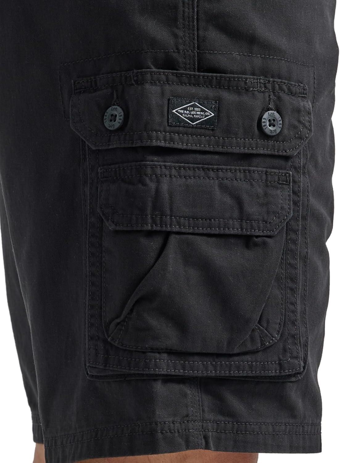 imageLee Mens Big amp Tall New Belted Wyoming Cargo ShortBlack