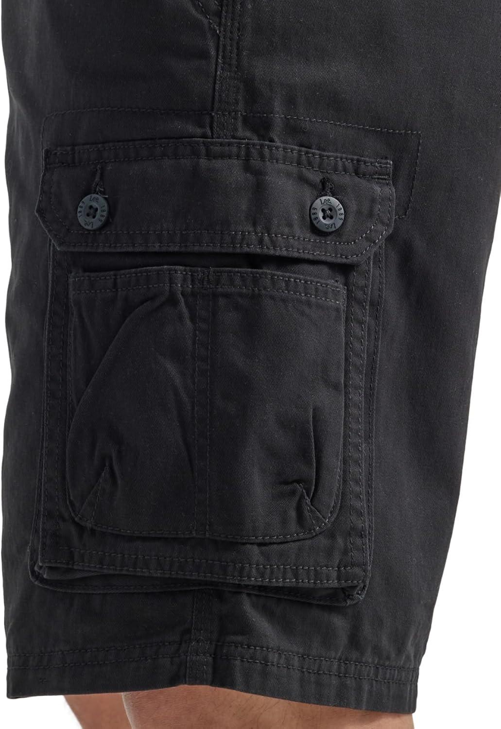 imageLee Mens Big amp Tall New Belted Wyoming Cargo ShortBlack