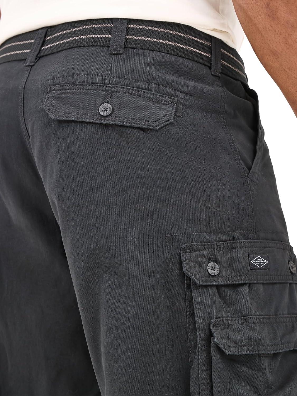imageLee Mens Big amp Tall New Belted Wyoming Cargo ShortBlack