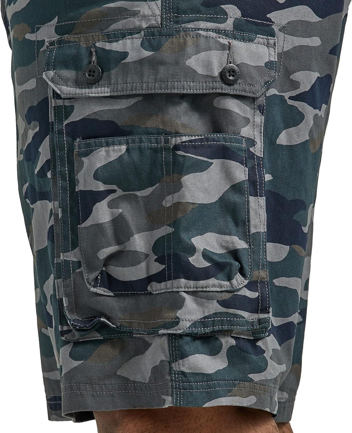 imageLee Mens Big amp Tall New Belted Wyoming Cargo ShortBlack Camo