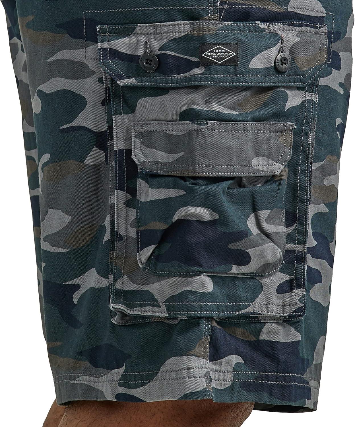 imageLee Mens Big amp Tall New Belted Wyoming Cargo ShortBlack Camo