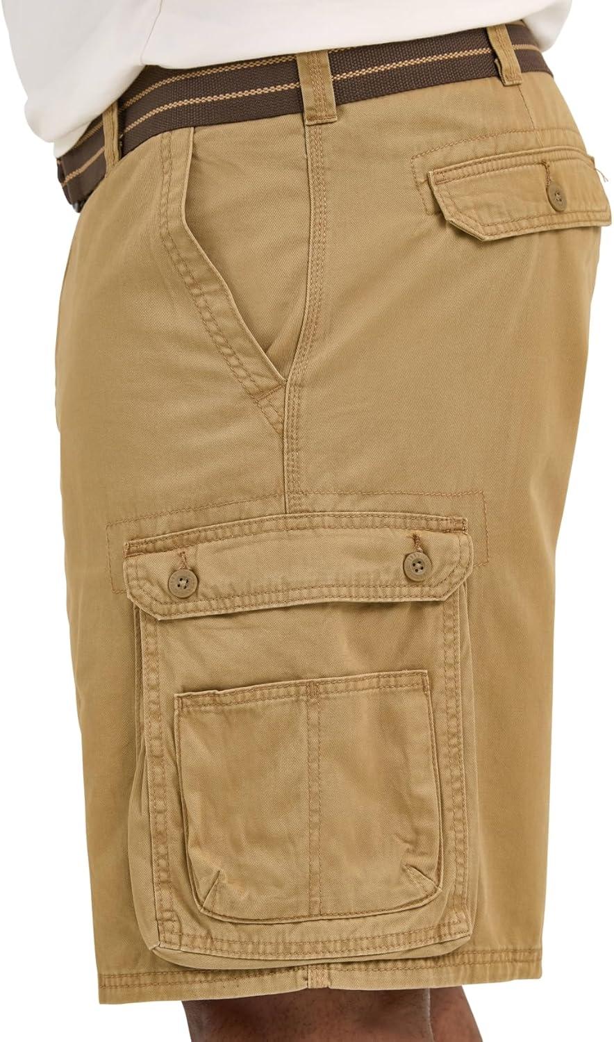 imageLee Mens Big amp Tall New Belted Wyoming Cargo ShortBourbon
