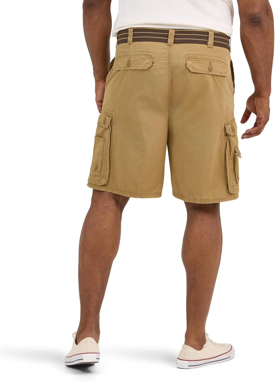 imageLee Mens Big amp Tall New Belted Wyoming Cargo ShortBourbon