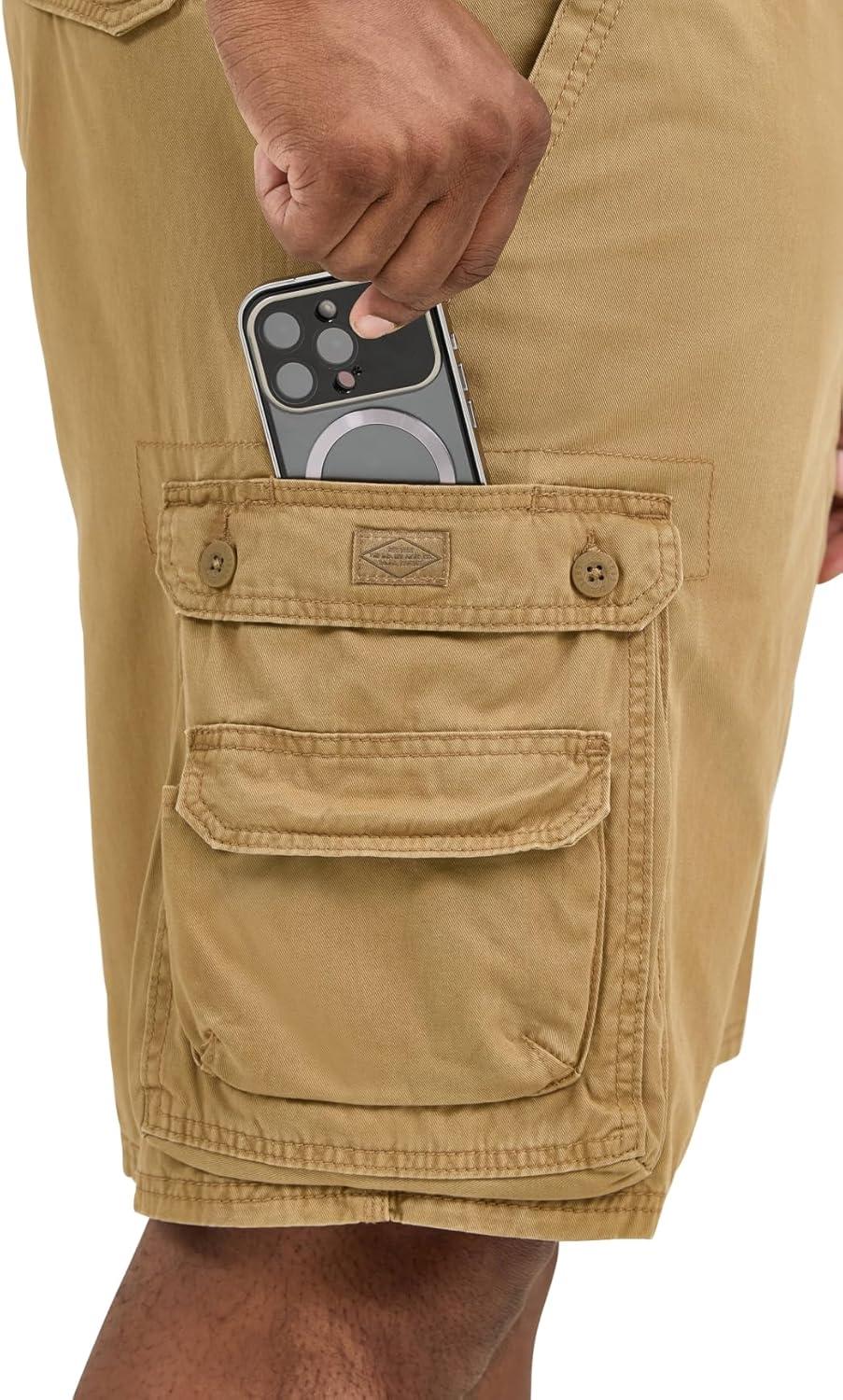 imageLee Mens Big amp Tall New Belted Wyoming Cargo ShortBourbon