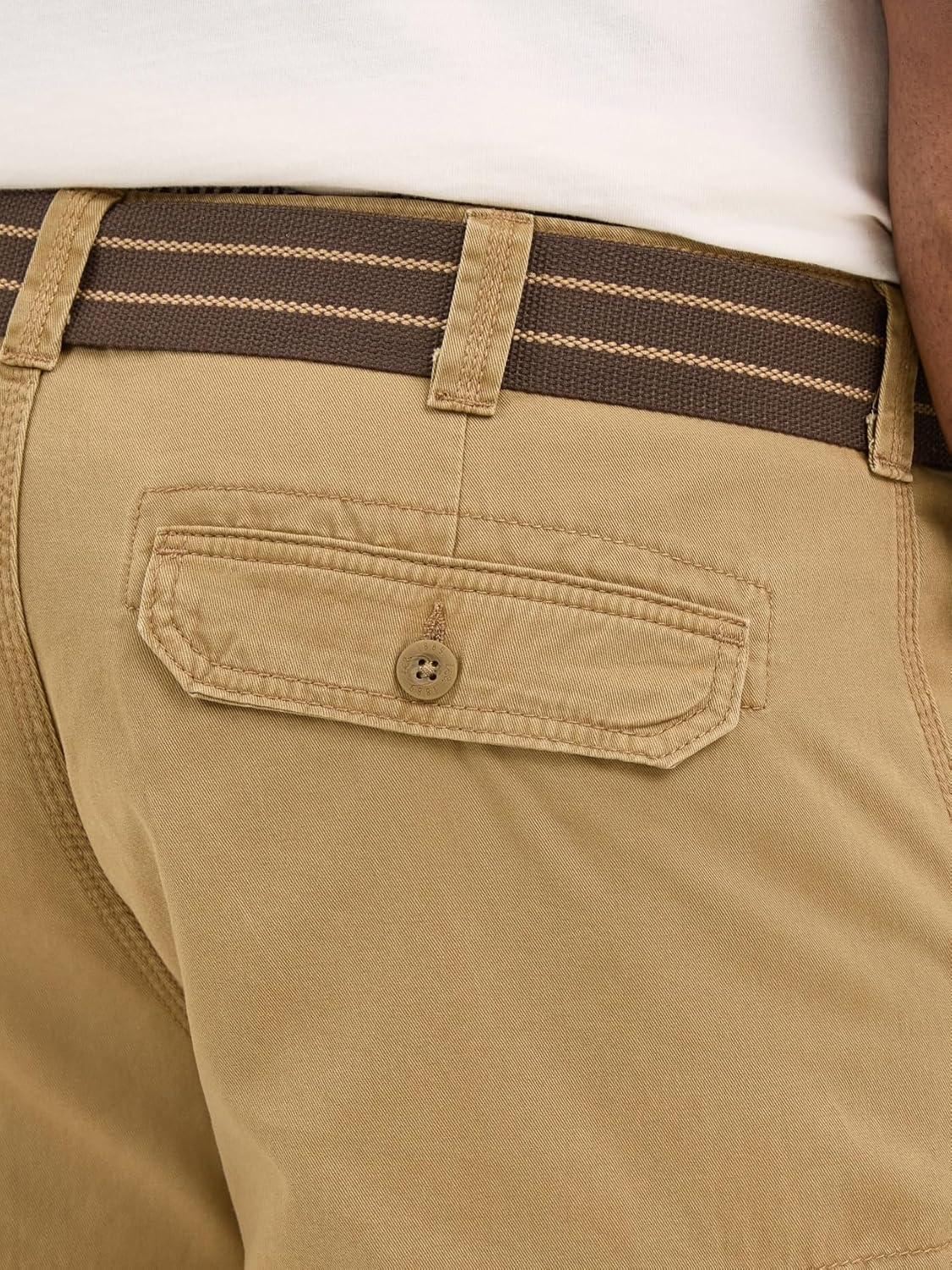 imageLee Mens Big amp Tall New Belted Wyoming Cargo ShortBourbon