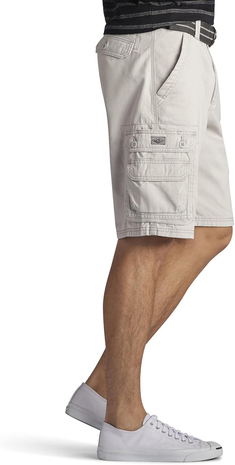 imageLee Mens Big amp Tall New Belted Wyoming Cargo ShortCadet Gray