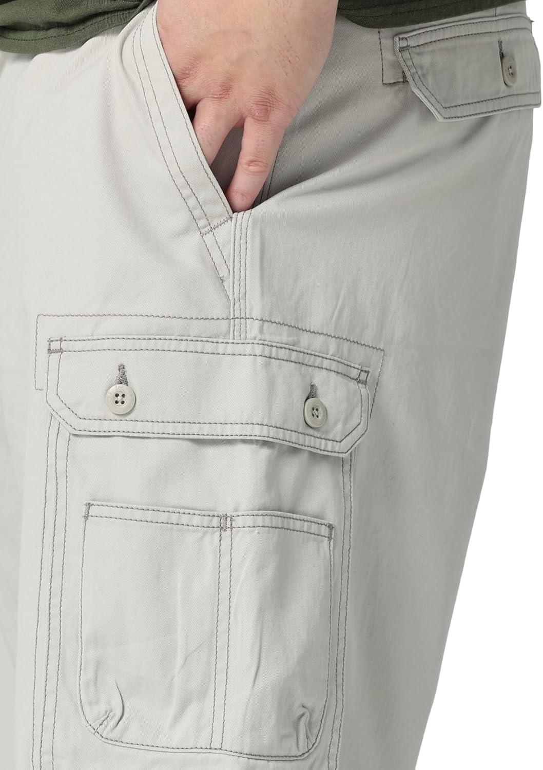 imageLee Mens Big amp Tall New Belted Wyoming Cargo ShortCadet Light Gray