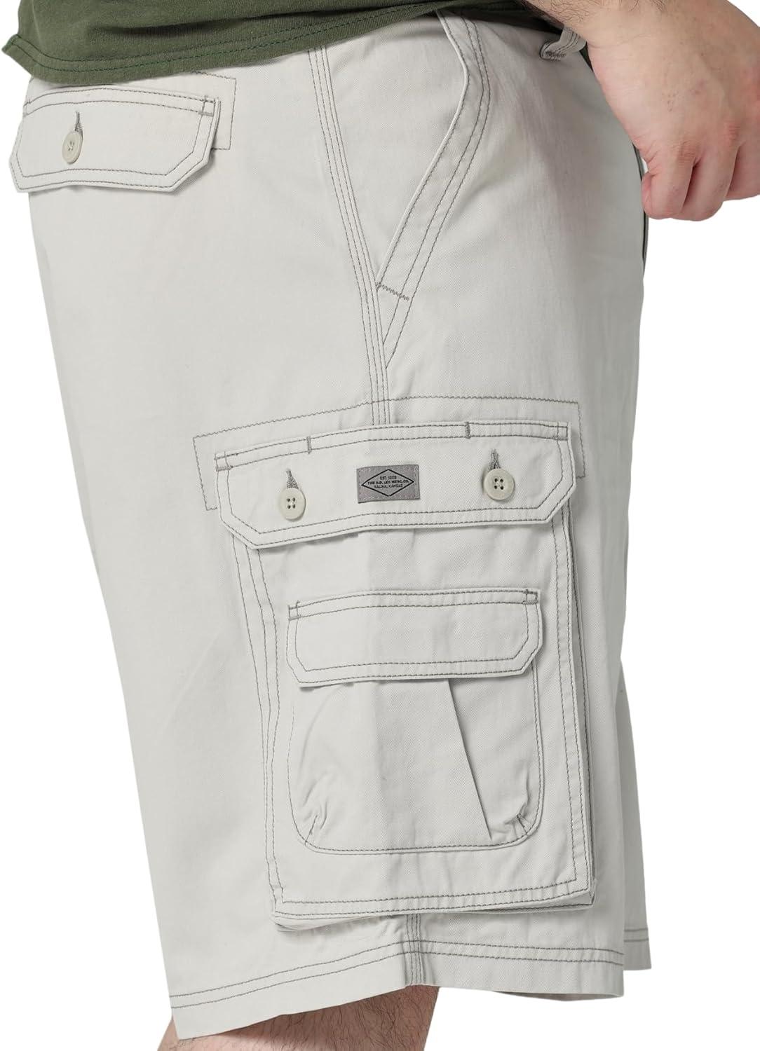 imageLee Mens Big amp Tall New Belted Wyoming Cargo ShortCadet Light Gray