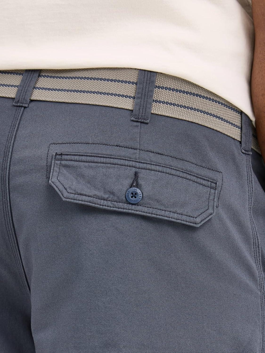 imageLee Mens Big amp Tall New Belted Wyoming Cargo ShortSporting Blue