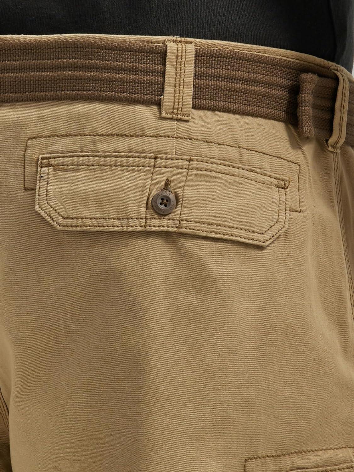 imageLee Mens Big amp Tall New Belted Wyoming Cargo ShortWarm Bronze