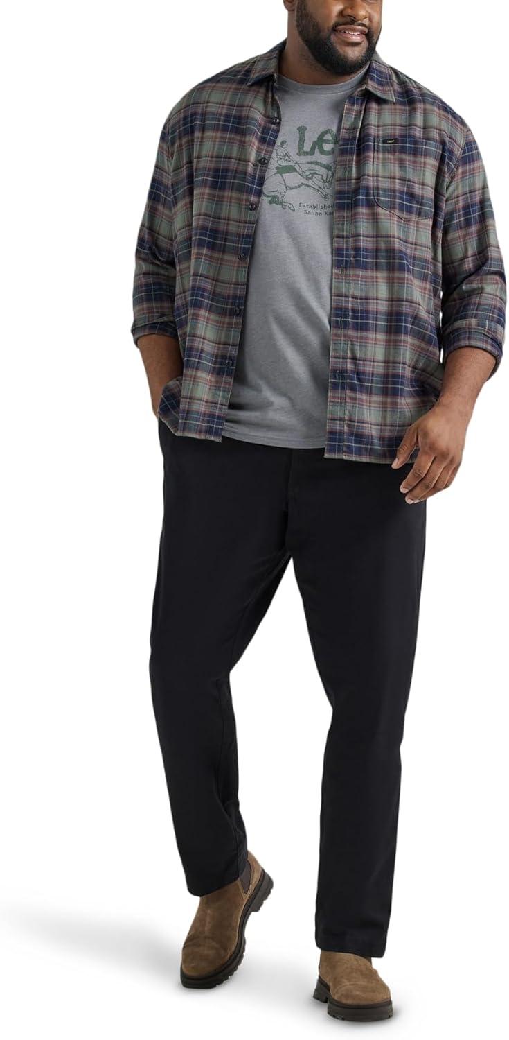 imageLee Mens Big amp Tall Performance Series Extreme Comfort Relaxed PantBlack