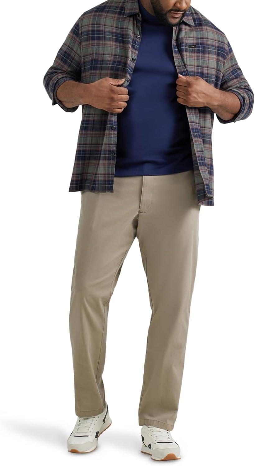 imageLee Mens Big amp Tall Performance Series Extreme Comfort Relaxed PantKhaki