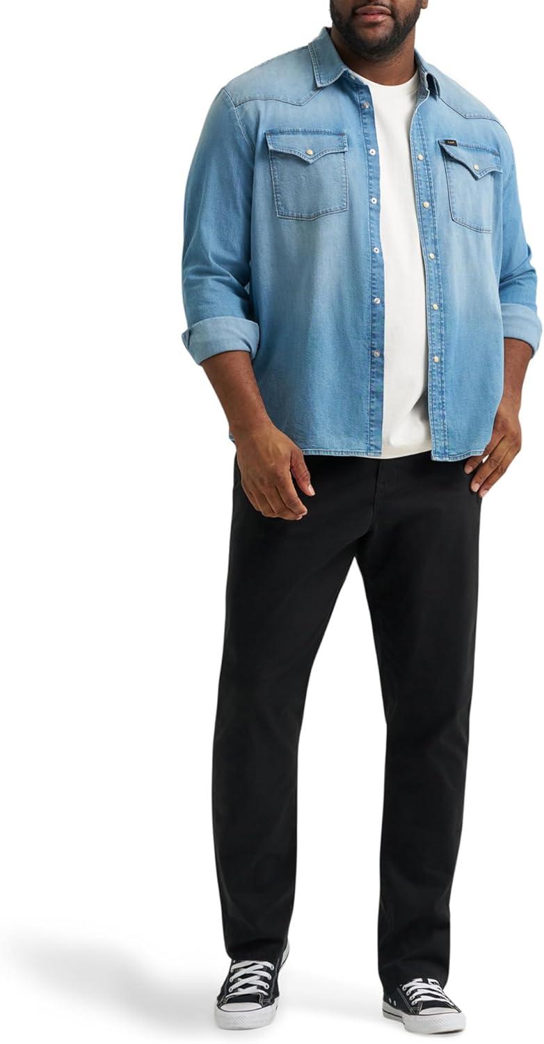 imageLee Mens Big amp Tall Performance Series Extreme Motion Straight Fit Tapered Leg JeanBlack