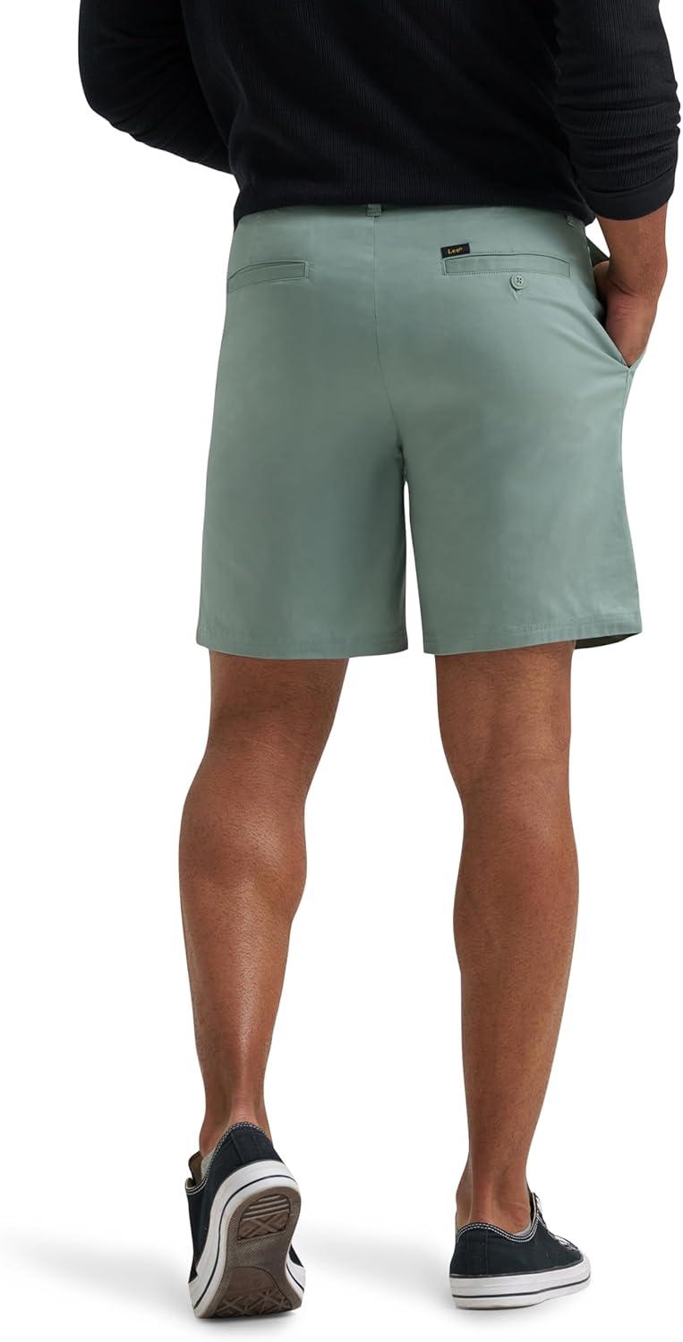 imageLee Mens Extreme Motion 7 Flat Front ShortDesert Sage