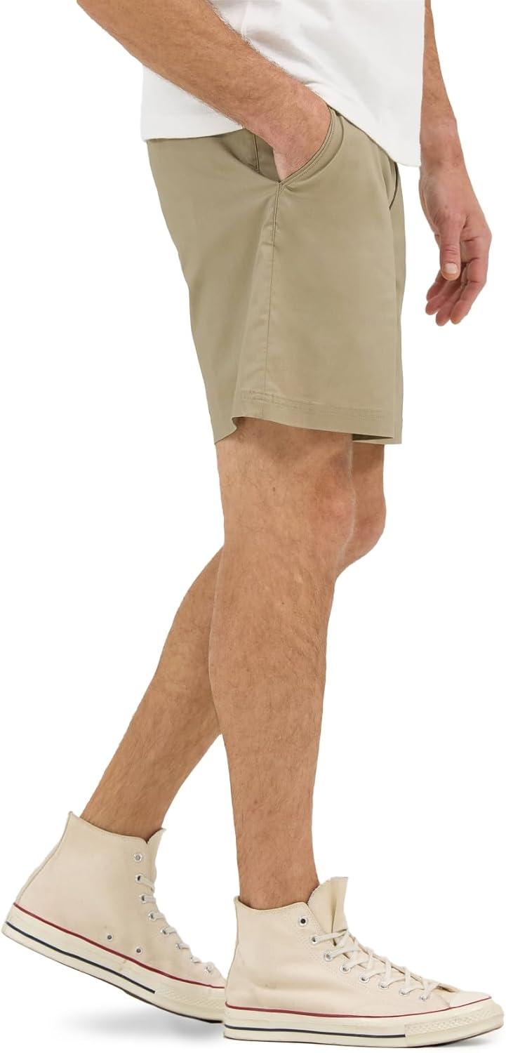imageLee Mens Extreme Motion 7 Flat Front ShortKansas City Khaki