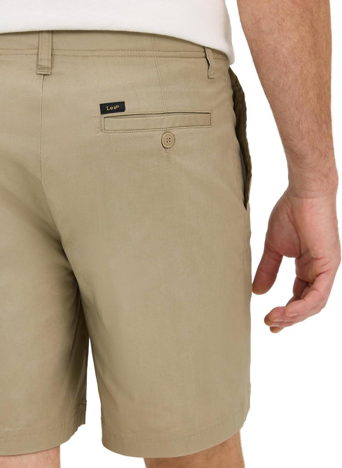 imageLee Mens Extreme Motion 7 Flat Front ShortKansas City Khaki