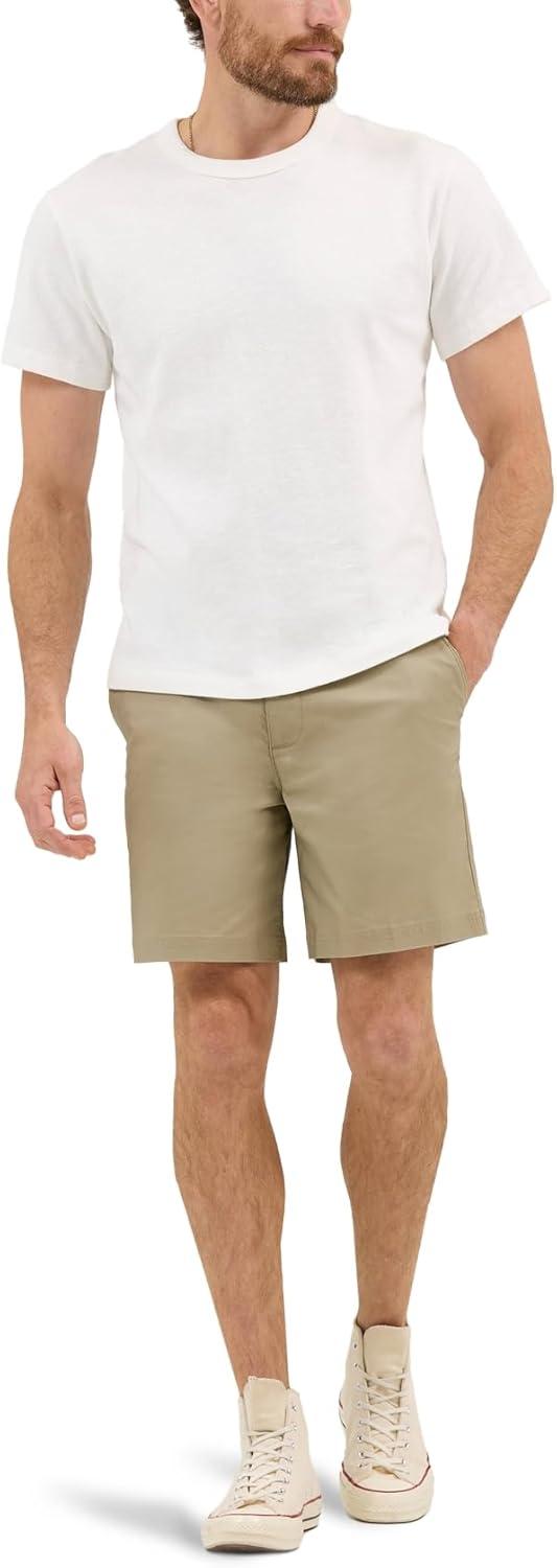 imageLee Mens Extreme Motion 7 Flat Front ShortKansas City Khaki