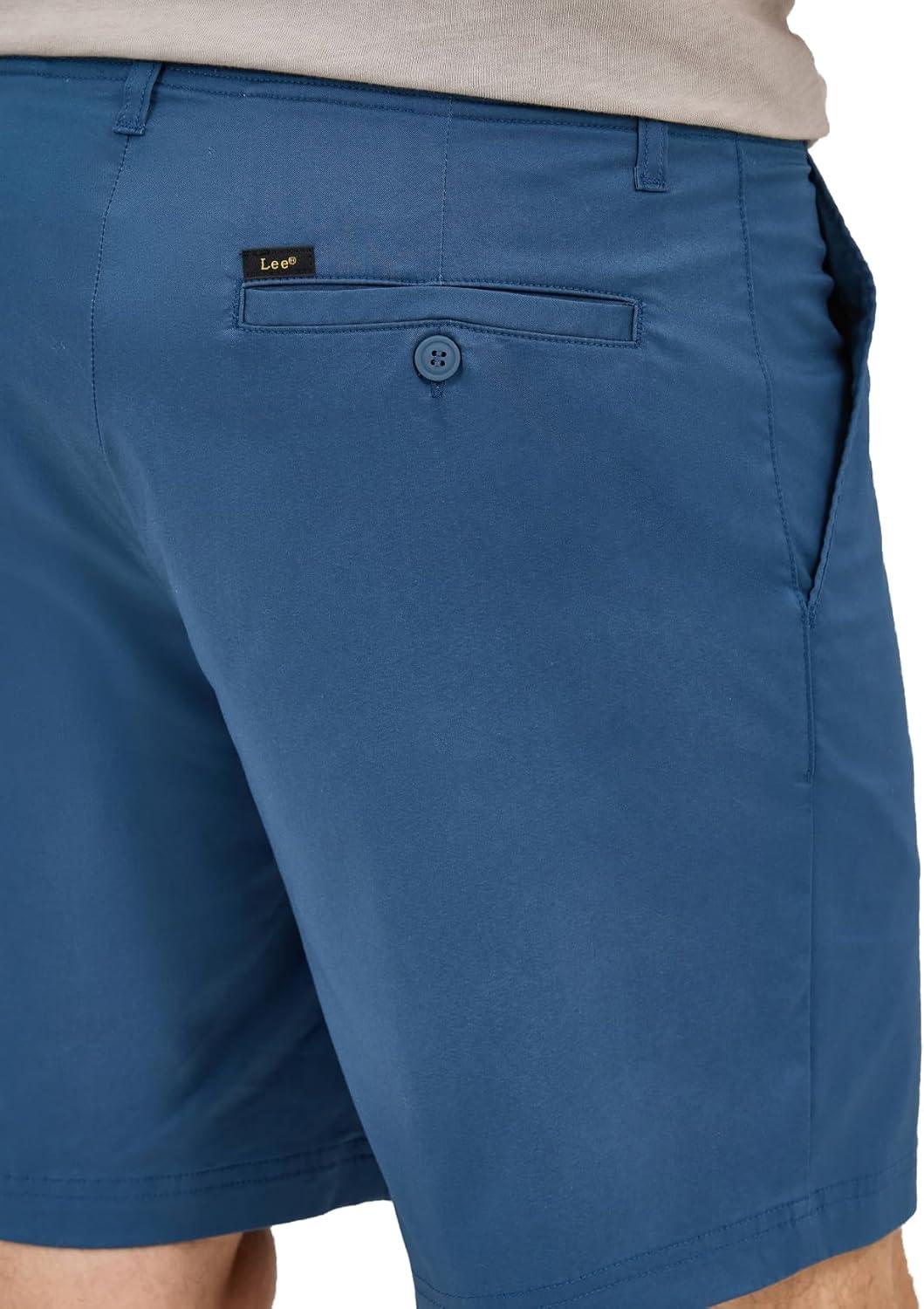 imageLee Mens Extreme Motion 7 Flat Front ShortOrion Blue