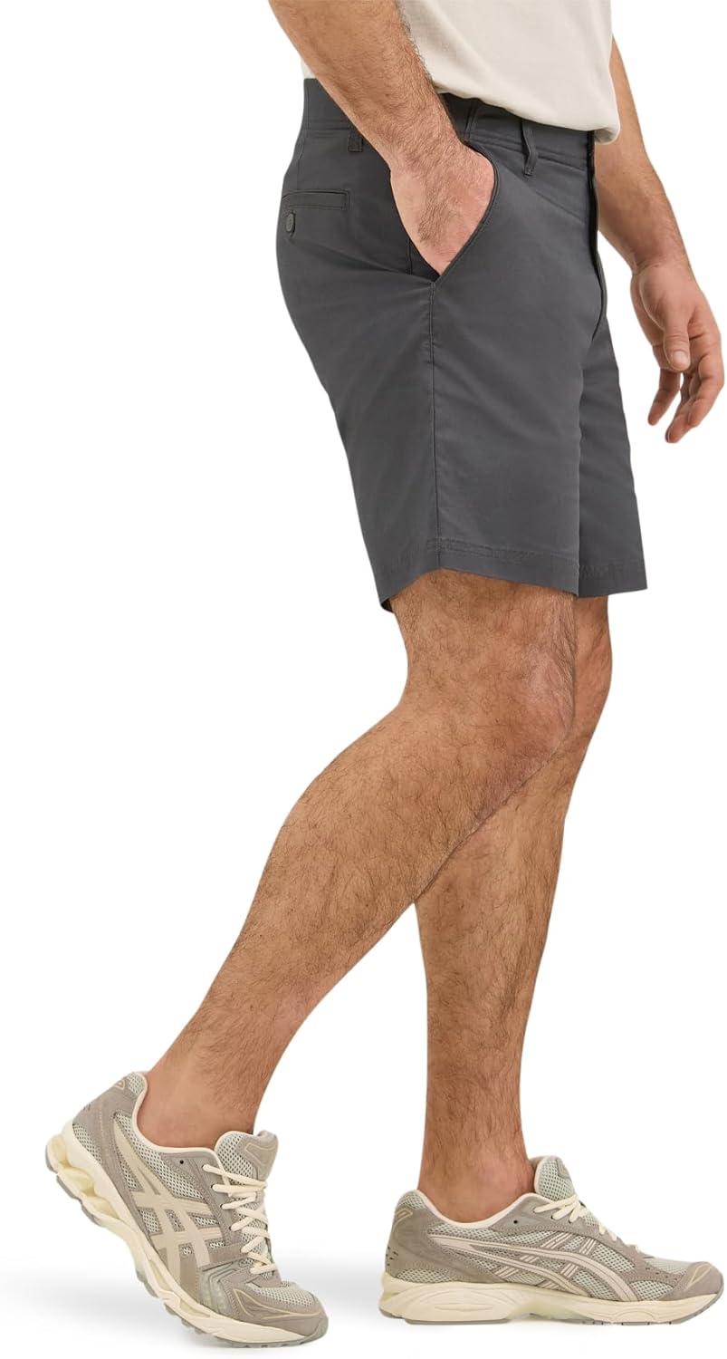 imageLee Mens Extreme Motion 7 Flat Front ShortStatic Gray