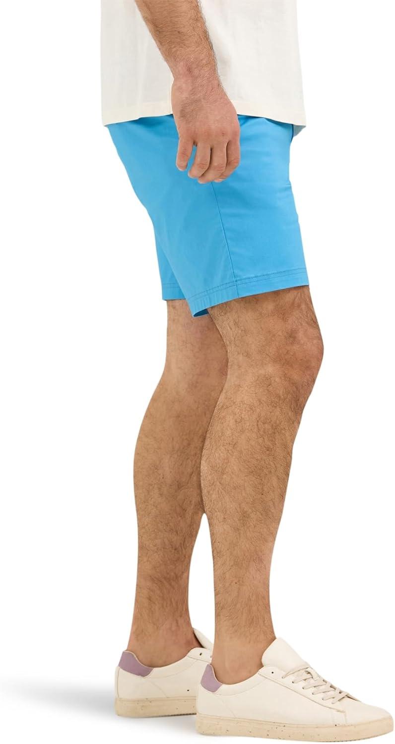 imageLee Mens Extreme Motion 7 Flat Front ShortStream Blue