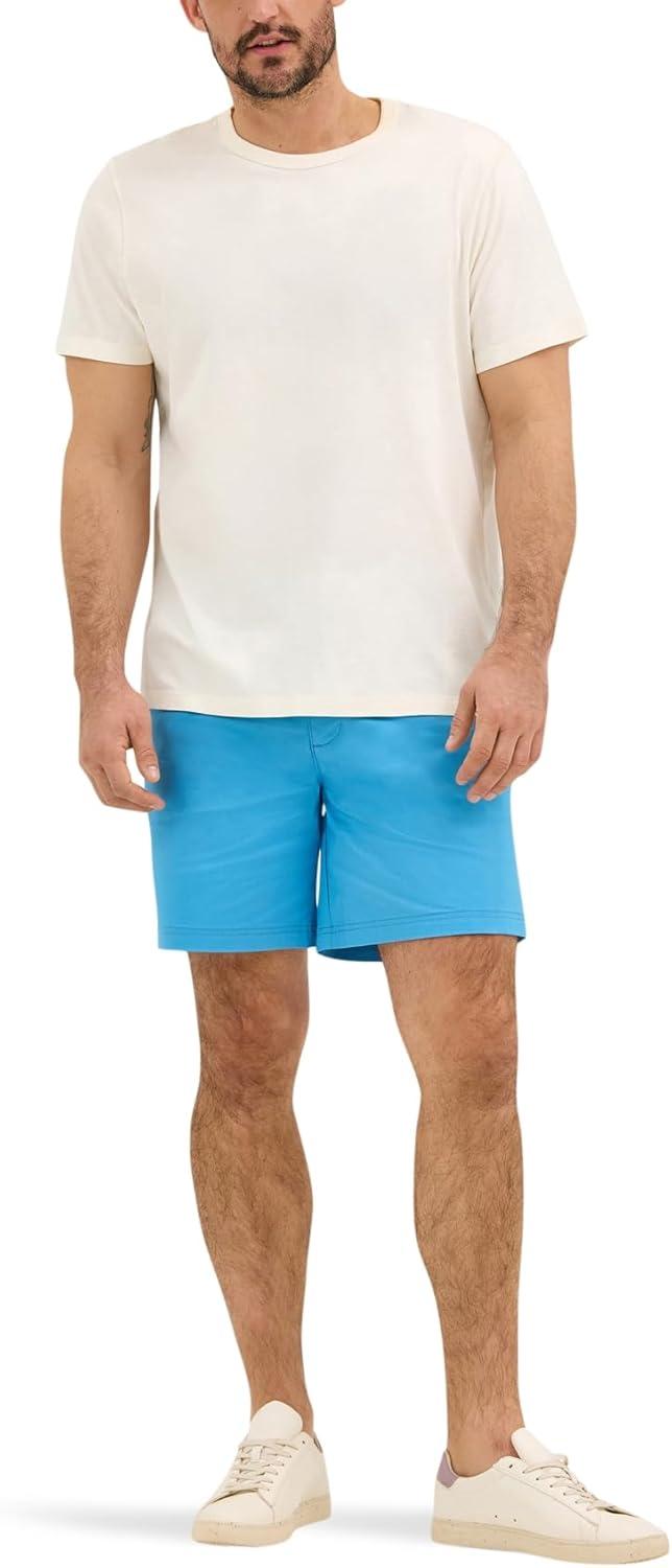 imageLee Mens Extreme Motion 7 Flat Front ShortStream Blue