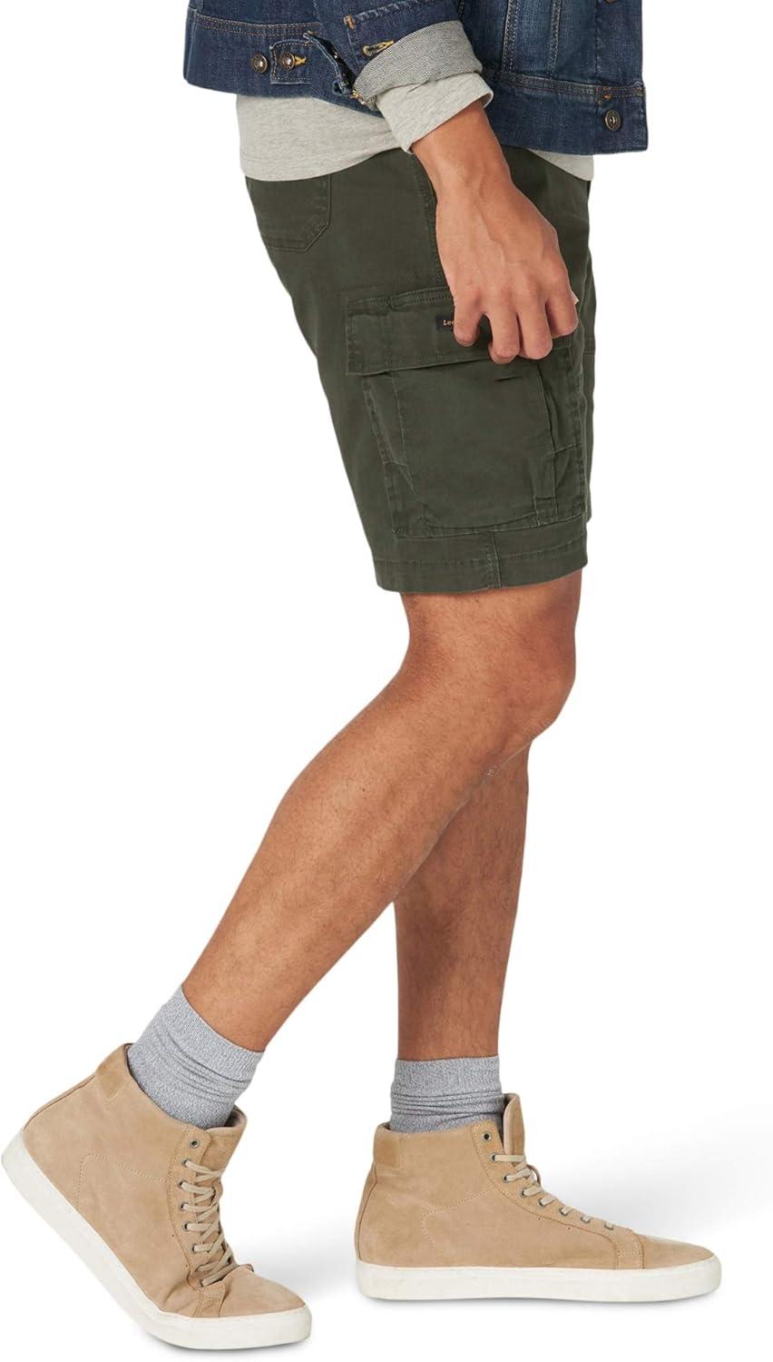imageLee Mens Extreme Motion Carolina Cargo ShortFrontier Olive