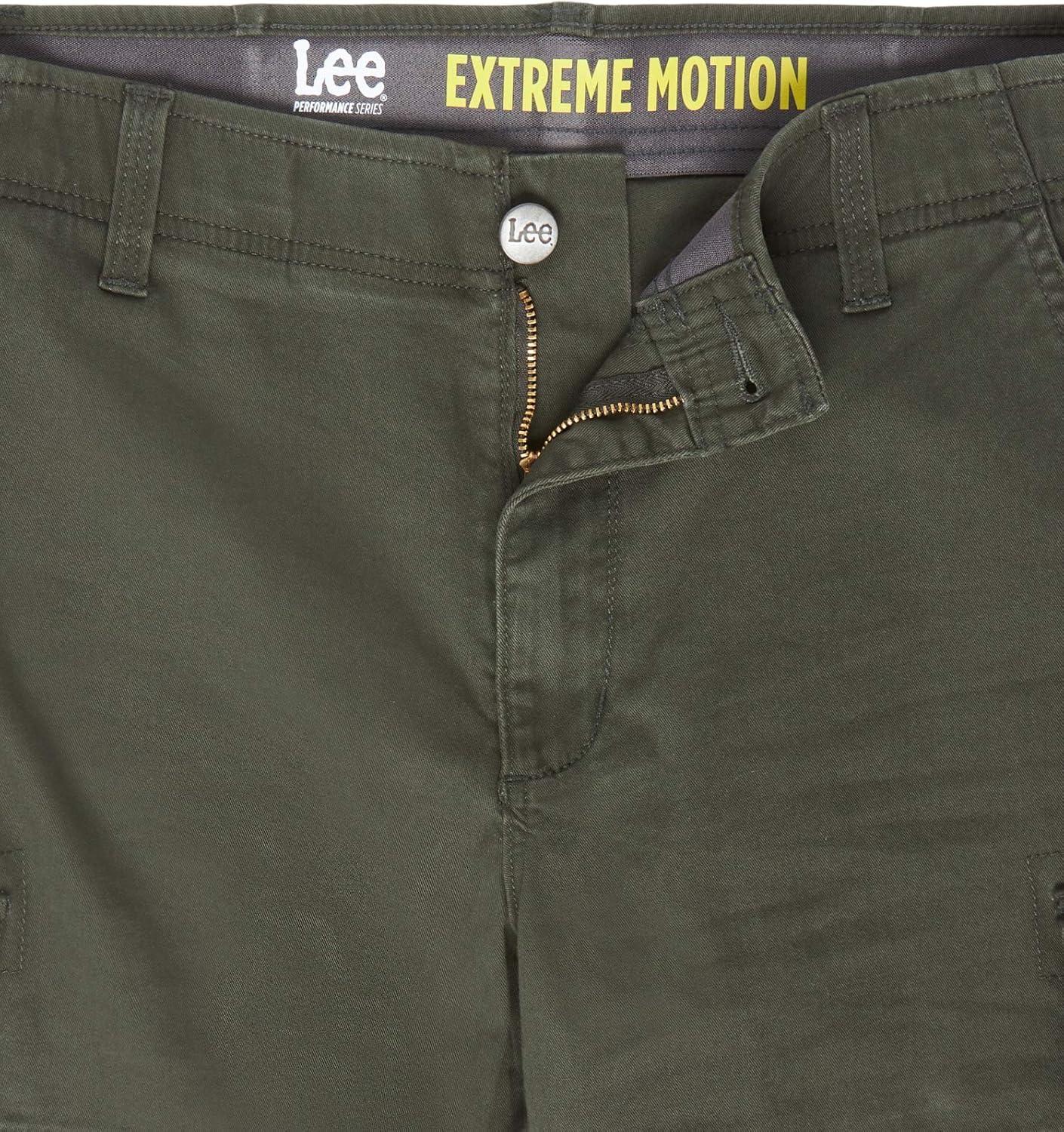 imageLee Mens Extreme Motion Carolina Cargo ShortFrontier Olive