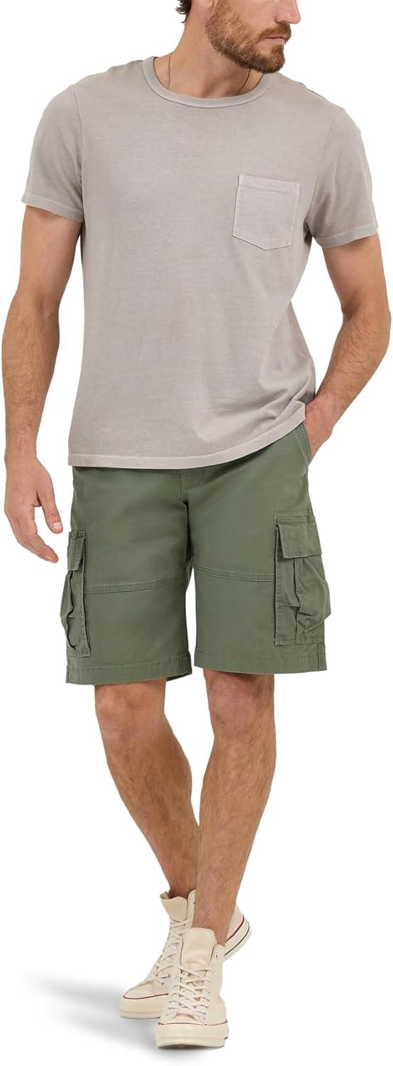 imageLee Mens Extreme Motion Carolina Cargo ShortOlive Grove Ripstop