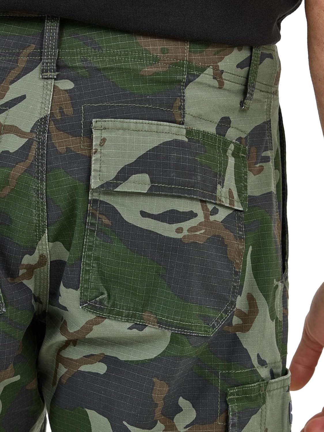 imageLee Mens Extreme Motion Carolina Cargo ShortOlive Macon Camo Ripstop