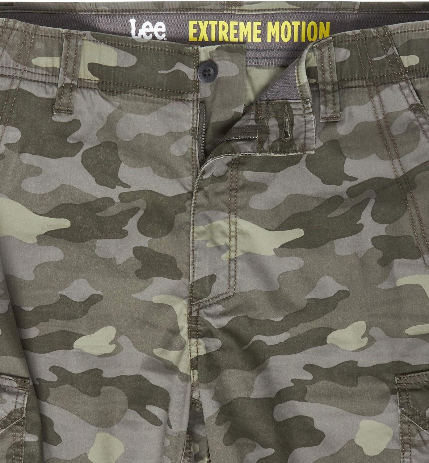 imageLee Mens Extreme Motion Crossroad Cargo ShortWoodland Camo