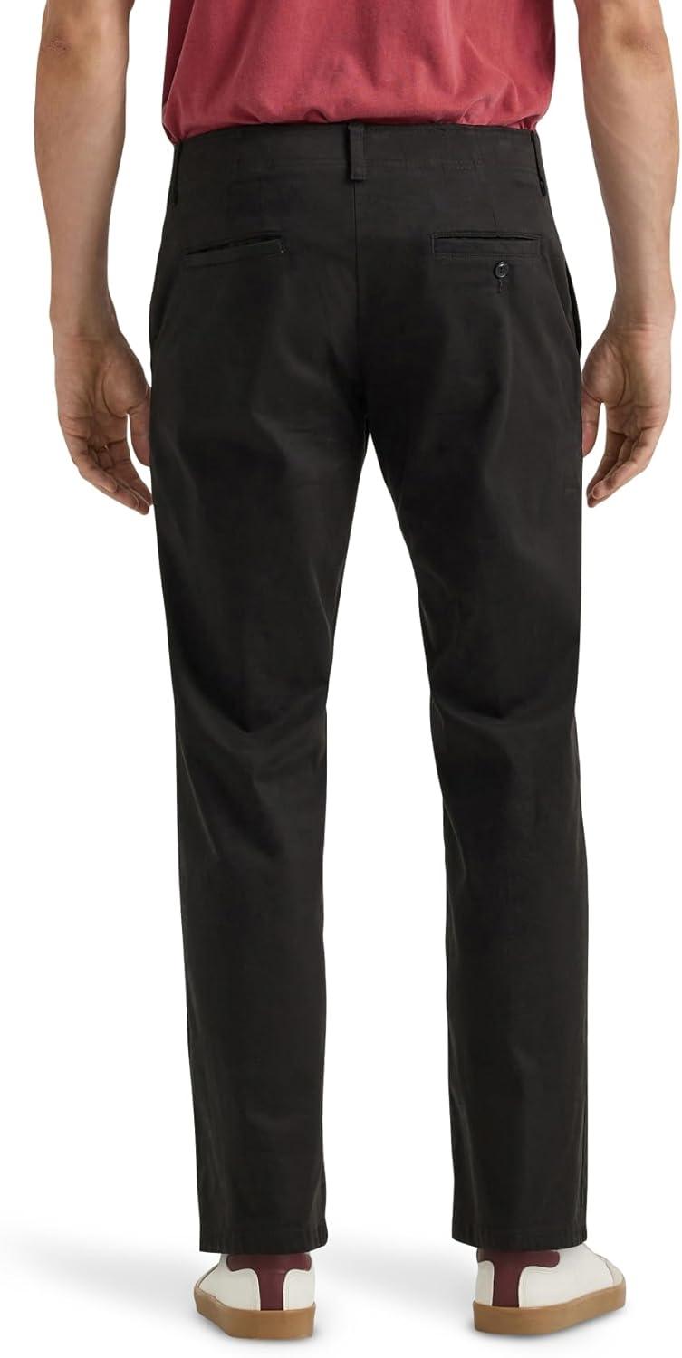 imageLee Mens Extreme Motion Flat Front Regular Straight PantBlack