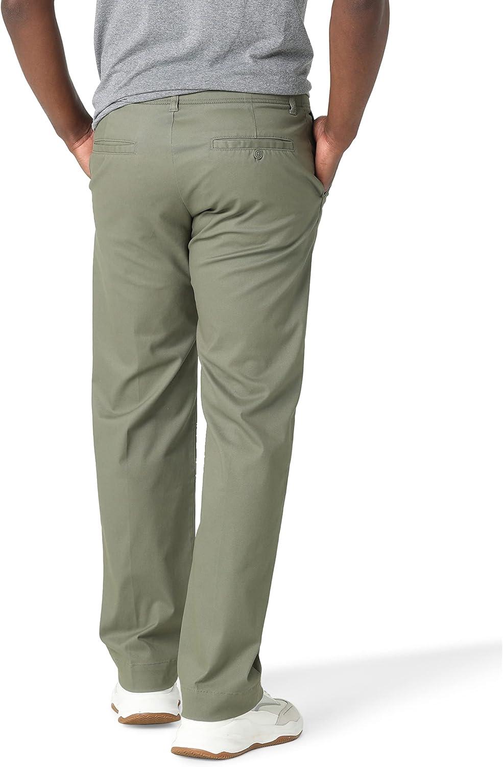 imageLee Mens Extreme Motion Flat Front Regular Straight PantMuted Olive