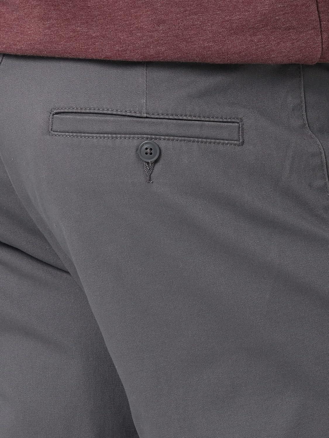 imageLee Mens Extreme Motion Flat Front Regular Straight PantPainter Gray
