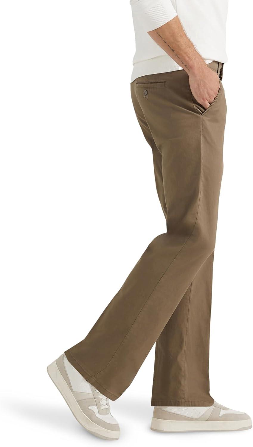 imageLee Mens Extreme Motion Flat Front Regular Straight PantWoodspice