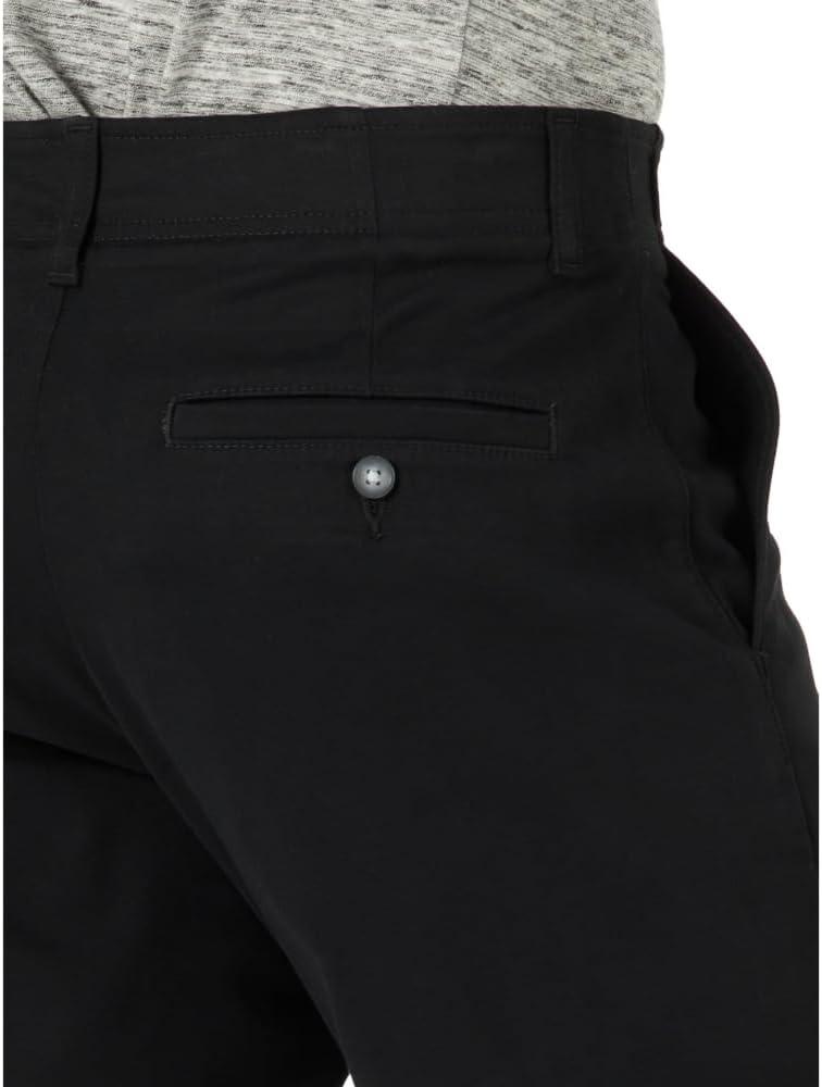 imageLee Mens Extreme Motion Flat Front Relaxed Taper PantBlack