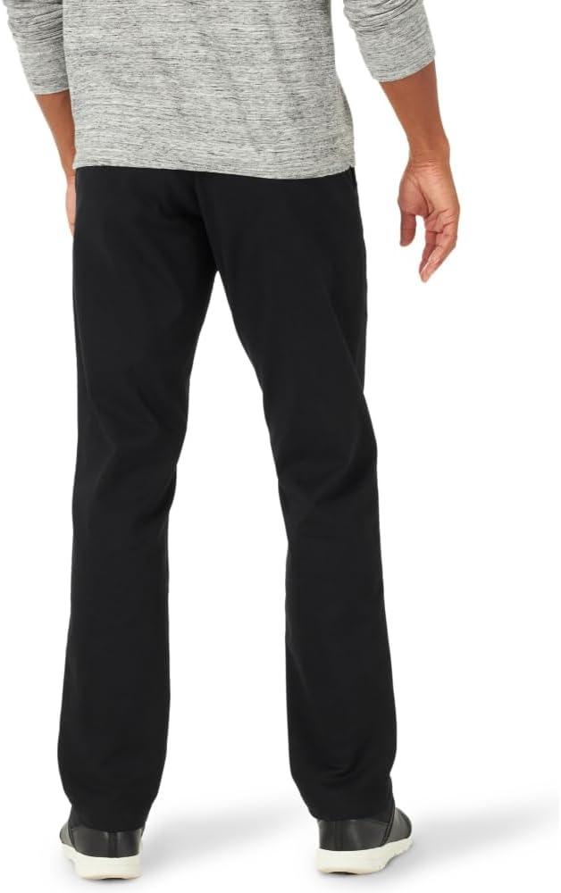 imageLee Mens Extreme Motion Flat Front Relaxed Taper PantBlack