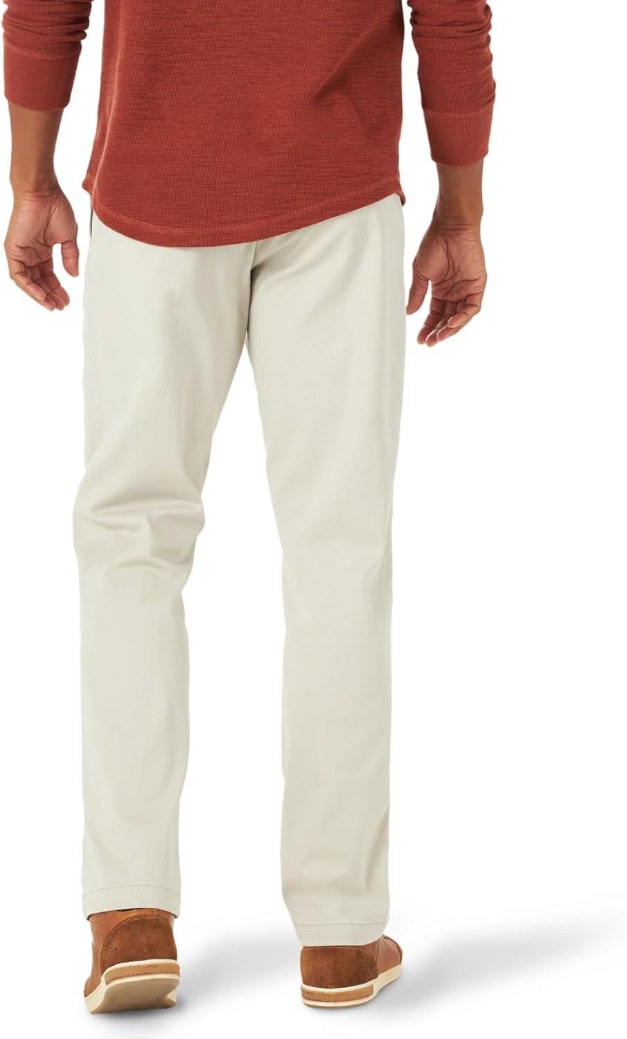 imageLee Mens Extreme Motion Flat Front Relaxed Taper PantDove