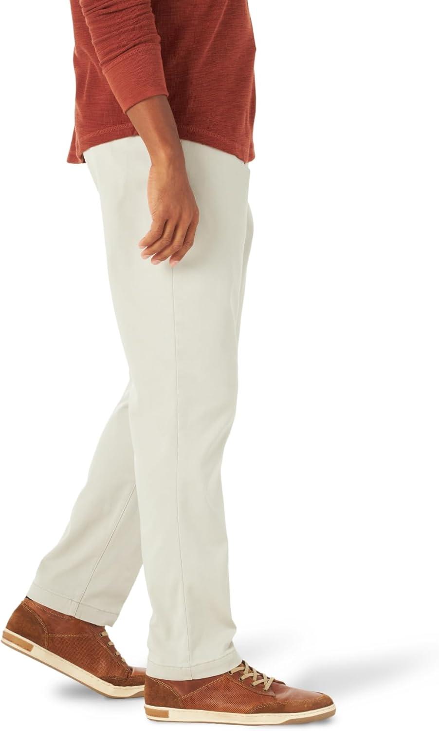 imageLee Mens Extreme Motion Flat Front Relaxed Taper PantDove