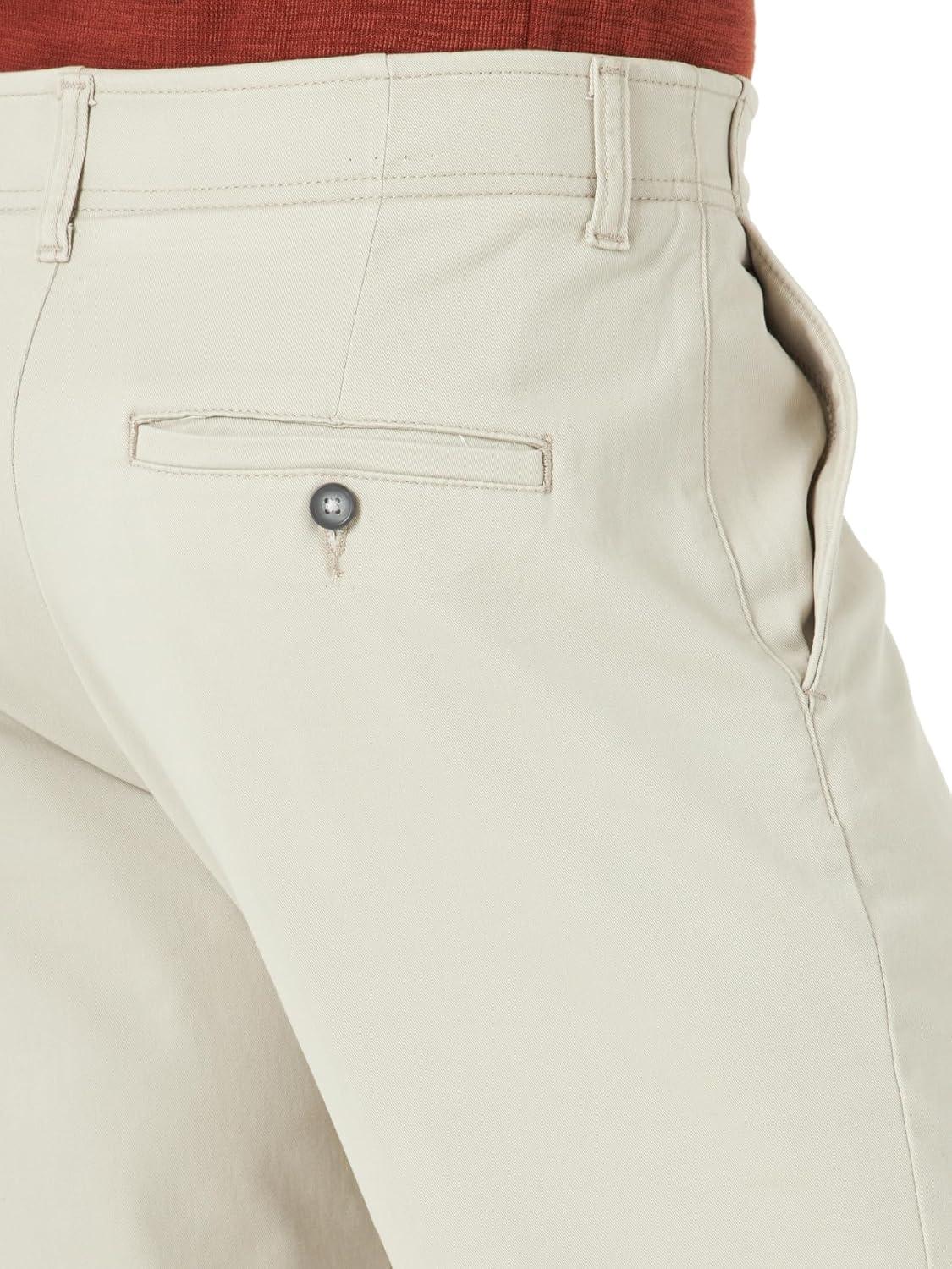 imageLee Mens Extreme Motion Flat Front Relaxed Taper PantDove