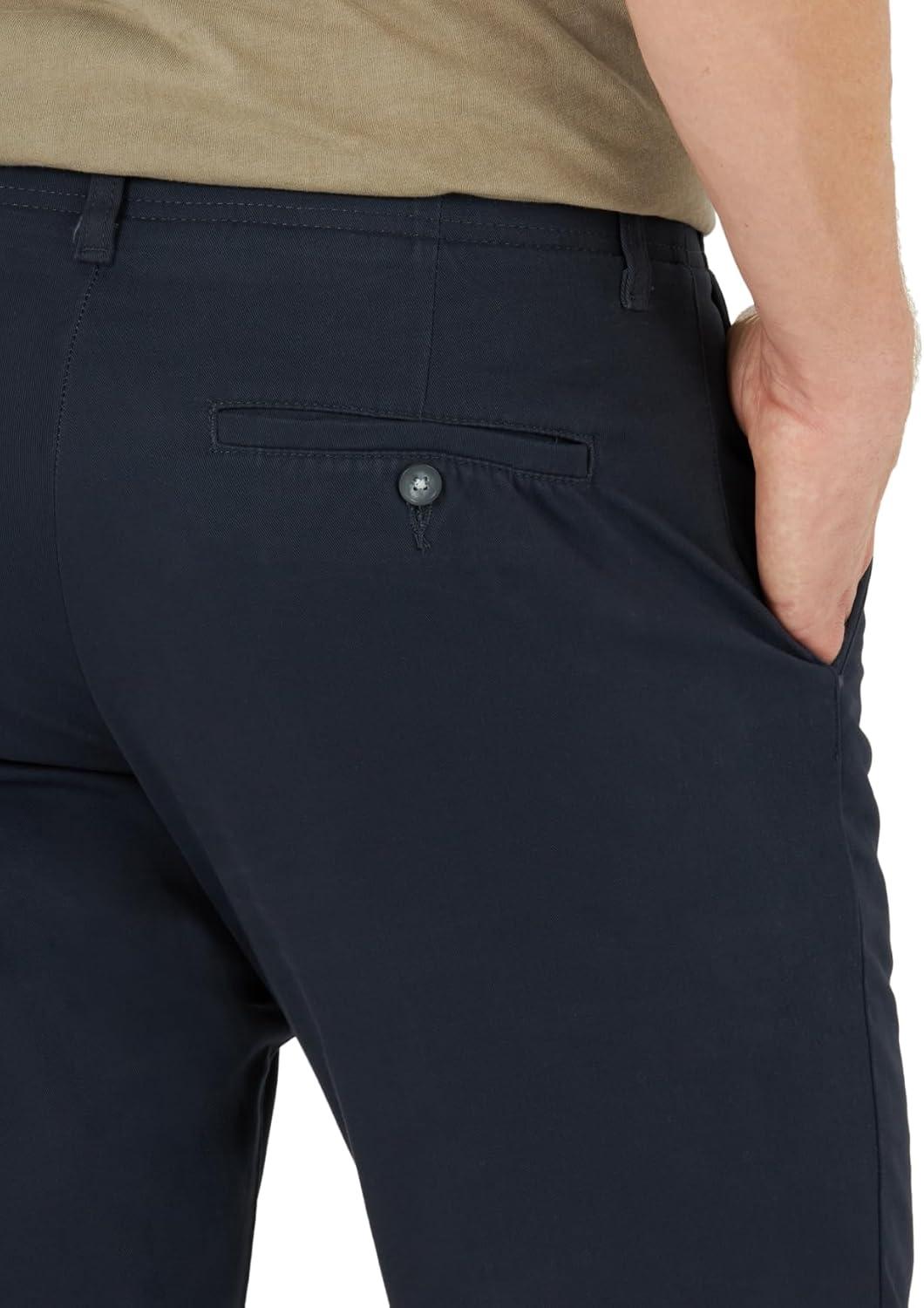 imageLee Mens Extreme Motion Flat Front Relaxed Taper PantNavy