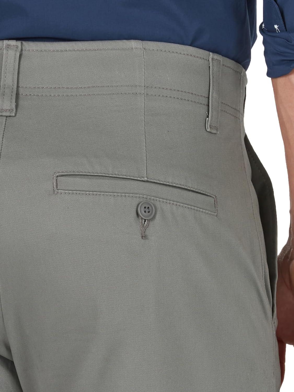 imageLee Mens Extreme Motion Flat Front Slim Straight PantGravel