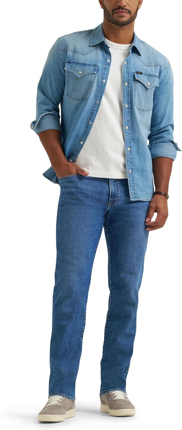 imageLee Mens Extreme Motion Regular Straight Jean with Cool TempZayne