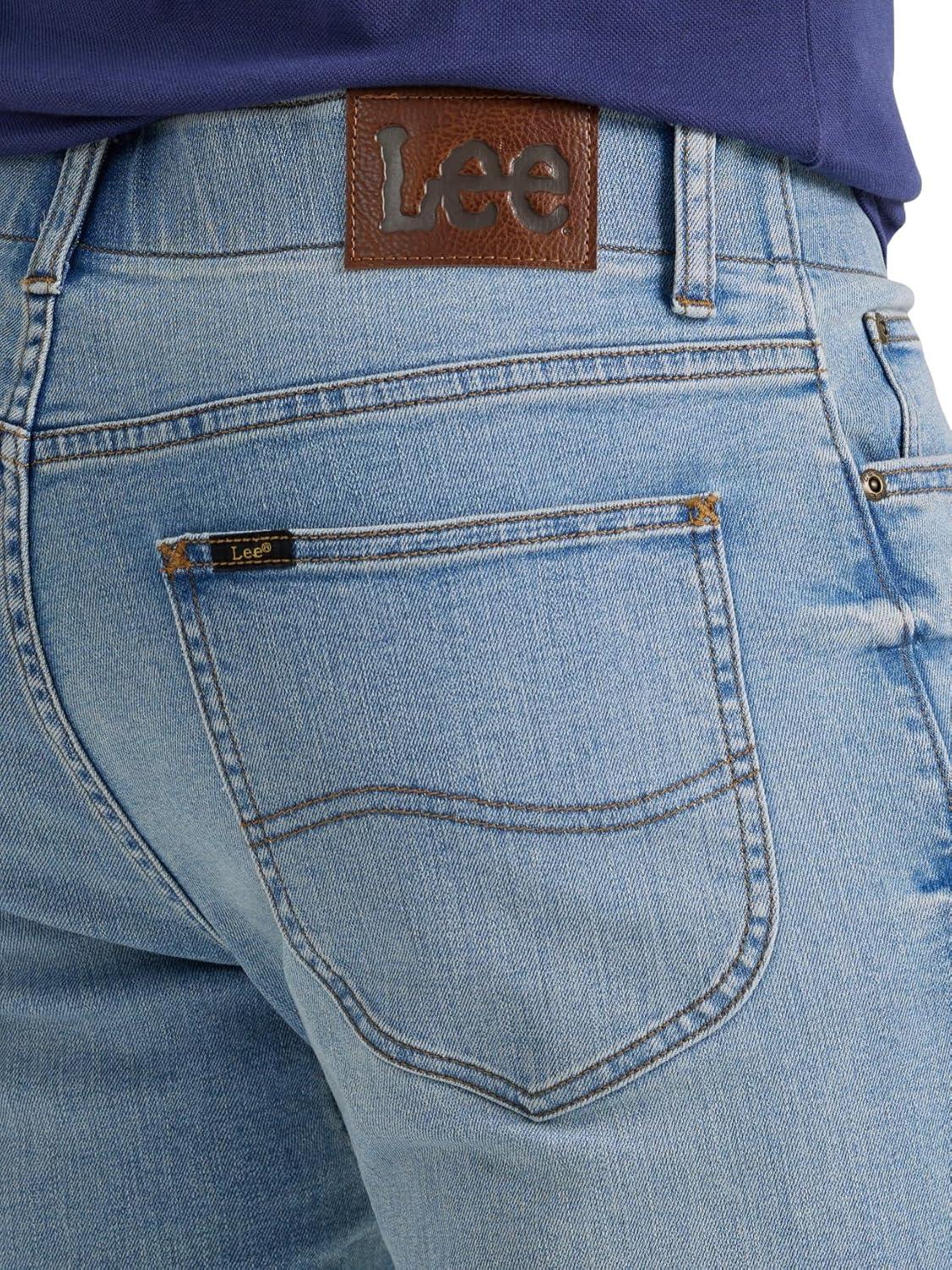 imageLee Mens Extreme Motion Regular Straight JeanFrosty Ash