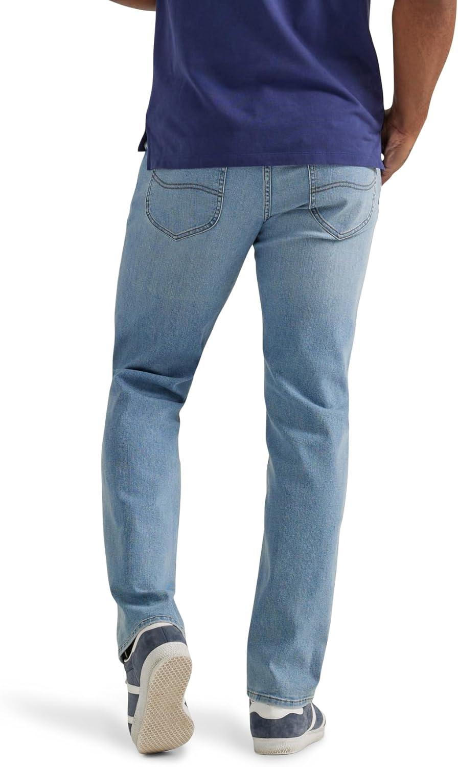 imageLee Mens Extreme Motion Regular Straight JeanFrosty Ash